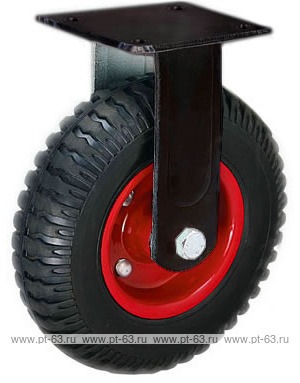 Неповоротные стальное колесо с литой резиной PRF 200